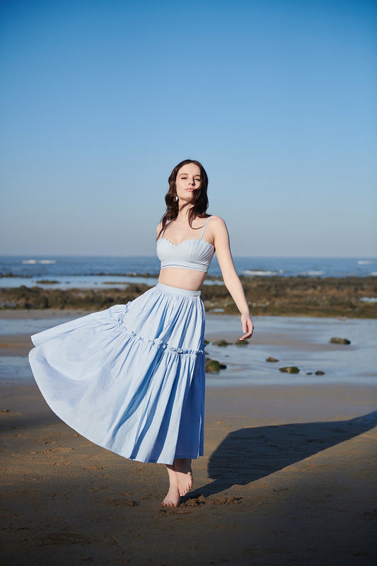 KATE SHELL CROP TOP & KATE MIDI SKIRT